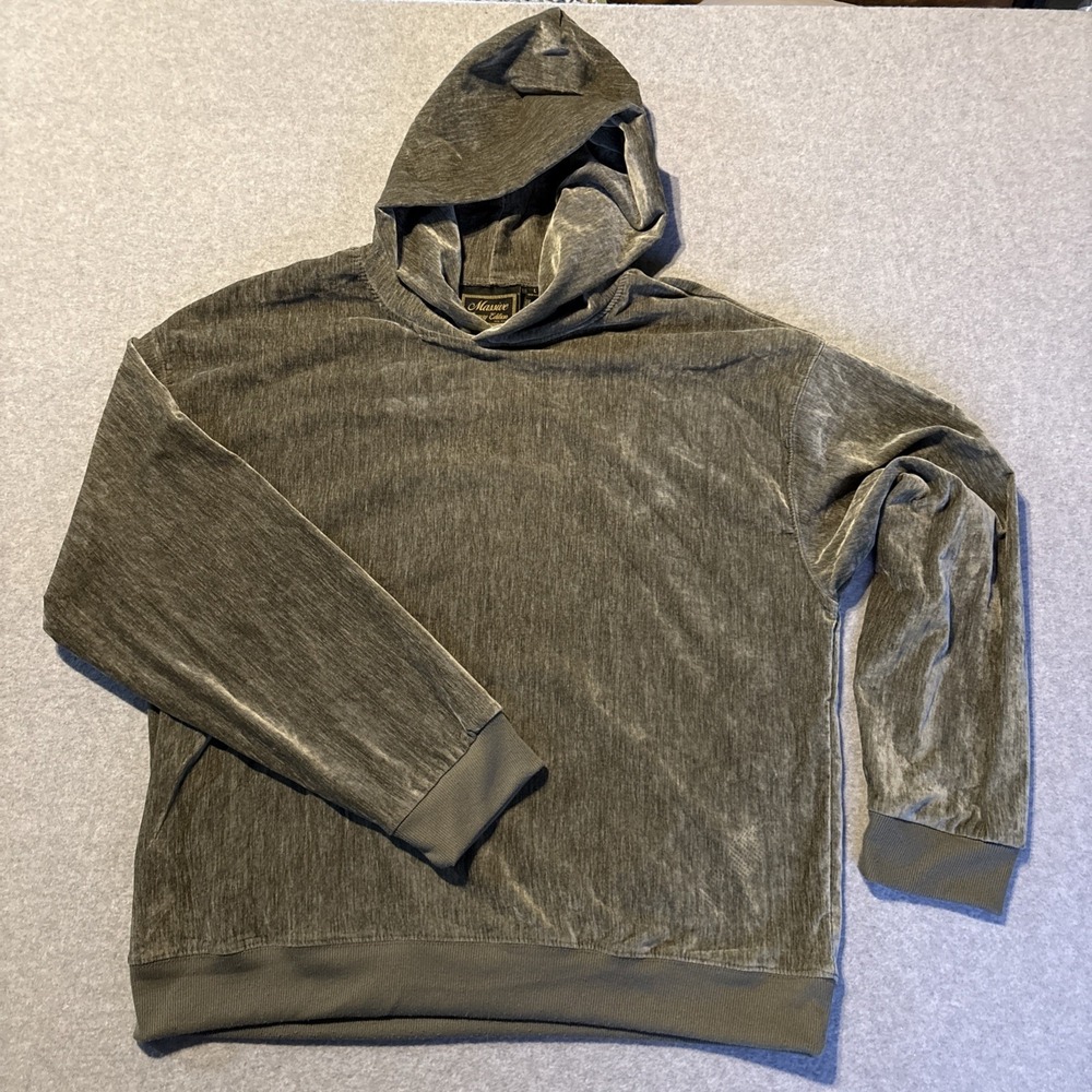 Massive Luxury Edition Hoodie Mens Size L Pullover Olive Green Modern Casual